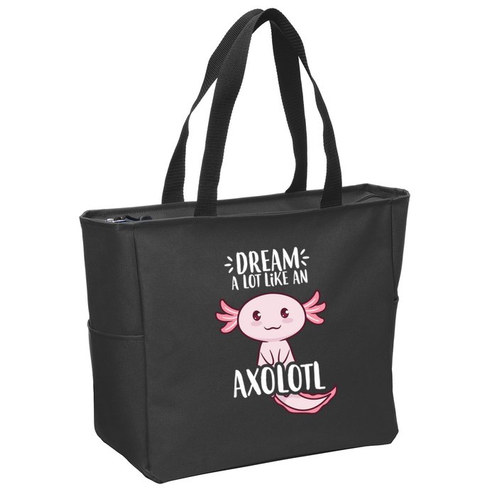 Dream A Lot Like An Axolotl Zip Tote Bag
