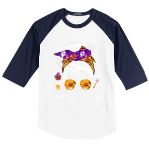 Dental Assistant Life Spooky Dental Assistant Halloween Gift Baseball Sleeve Shirt