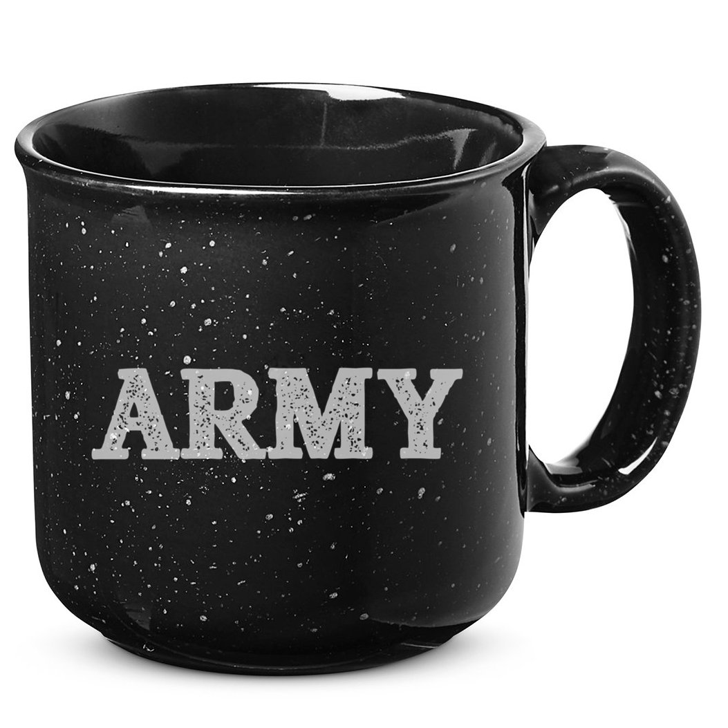 Distressed Army Logo Gray Pt Workout Retro Vintage Meaningful Gift 15oz Campfire Ceramic Mug