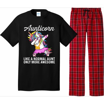 Dab Aunticorn Like An Aunt Only Awesome Cute Dabbing Unicorn Gift Pajama Set