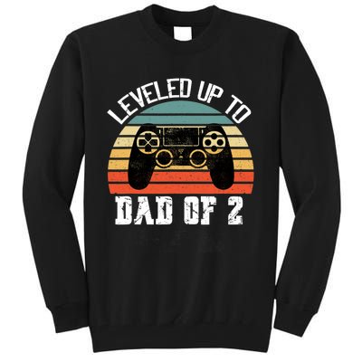 Daddy Again Leveled Up To Dad of 2 Dad Tall Sweatshirt