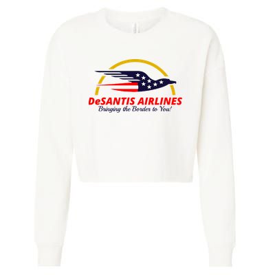 DeSantis Airlines Logo Cropped Pullover Crew