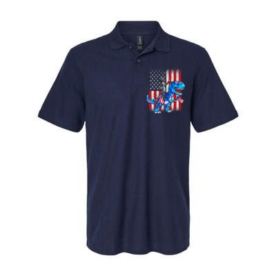 Dino Abraham Lincoln 4th Of July Shirt Boys American Flag Softstyle Adult Sport Polo