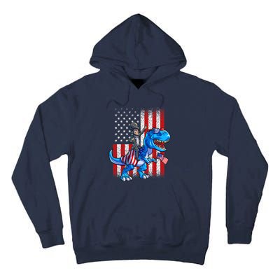 Dino Abraham Lincoln 4th Of July Shirt Boys American Flag Tall Hoodie