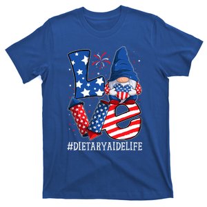 Dietary Aide Love 4th Of July Gnome Usa Patriotic Great Gift T-Shirt