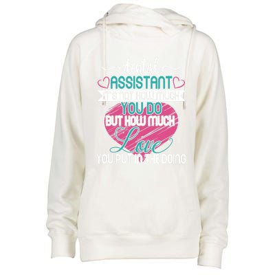 Dental Assistant Love And Inspirational Autism Aware Month Cute Gift Womens Funnel Neck Pullover Hood