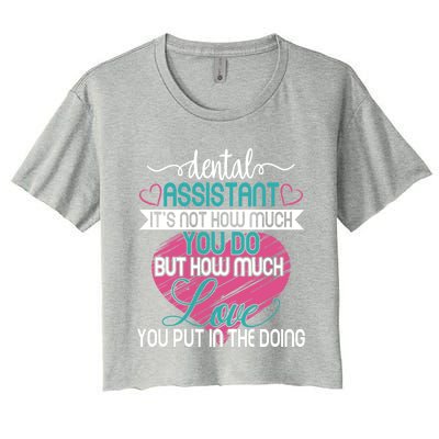 Dental Assistant Love And Inspirational Autism Aware Month Cute Gift Women's Crop Top Tee