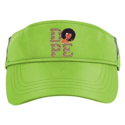 Dope Afro Lady Cute Leopard Adult Drive Performance Visor