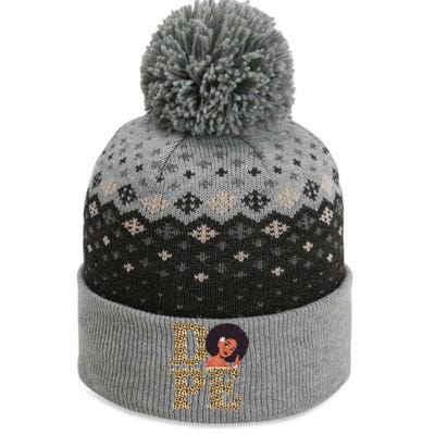 Dope Afro Lady Cute Leopard The Baniff Cuffed Pom Beanie