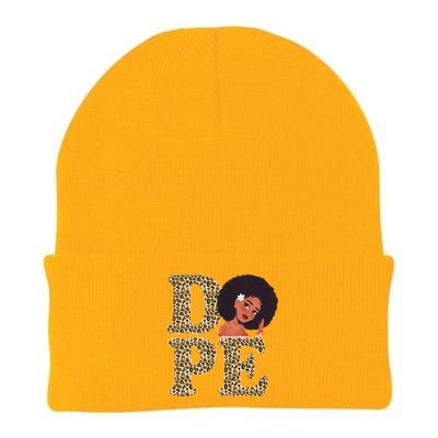 Dope Afro Lady Cute Leopard Knit Cap Winter Beanie