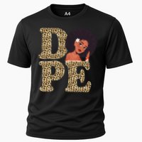 Dope Afro Lady Cute Leopard Cooling Performance Crew T-Shirt