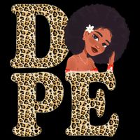 Dope Afro Lady Cute Leopard Cooling Performance Crew T-Shirt