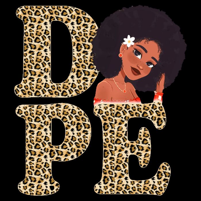 Dope Afro Lady Cute Leopard Cooling Performance Crew T-Shirt
