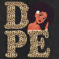 Dope Afro Lady Cute Leopard Adult Drive Performance Visor