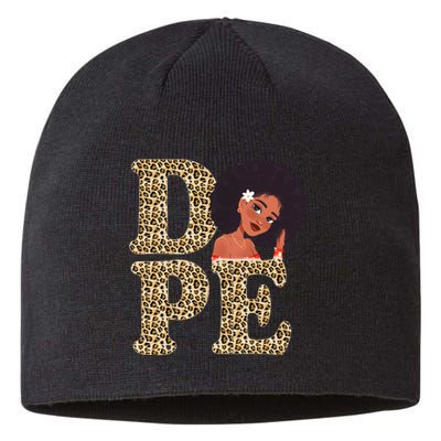 Dope Afro Lady Cute Leopard Sustainable Beanie