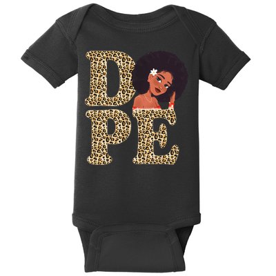 Dope Afro Lady Cute Leopard Baby Bodysuit