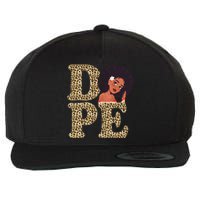 Dope Afro Lady Cute Leopard Wool Snapback Cap