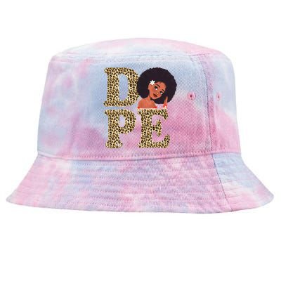 Dope Afro Lady Cute Leopard Tie-Dyed Bucket Hat