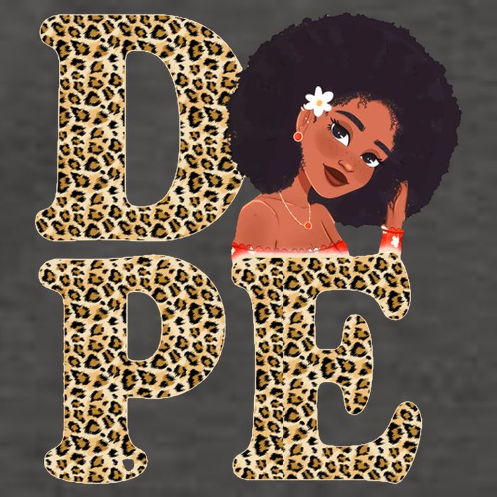 Dope Afro Lady Cute Leopard Vector Backpack