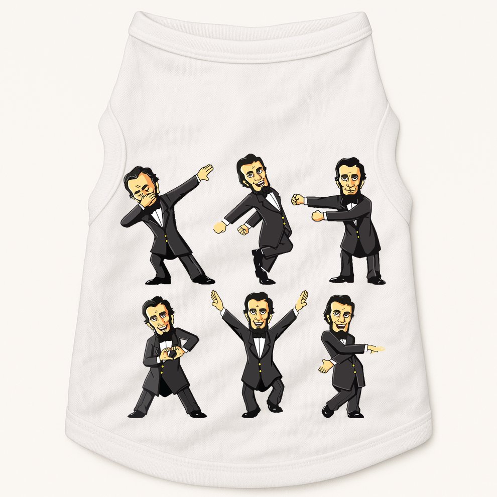 Dancing Abraham Lincoln 4th Of July Doggie Tank