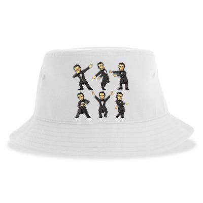 Dancing Abraham Lincoln 4th Of July Sustainable Bucket Hat