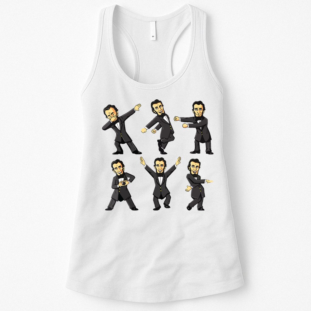 Dancing Abraham Lincoln 4th Of July Womens Tank Top