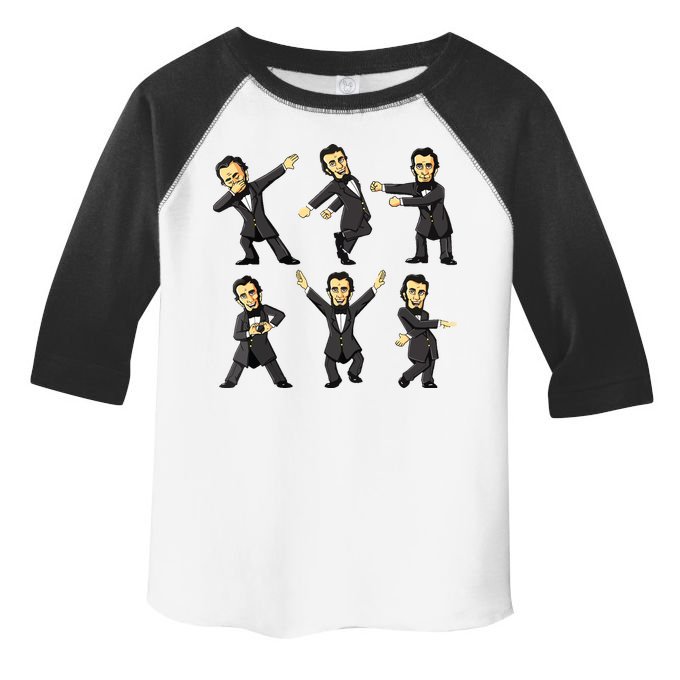 Dancing Abraham Lincoln 4th Of July Toddler Fine Jersey T-Shirt