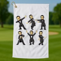Dancing Abraham Lincoln 4th Of July Golf Towel