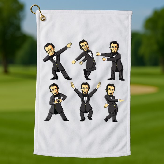 Dancing Abraham Lincoln 4th Of July Golf Towel
