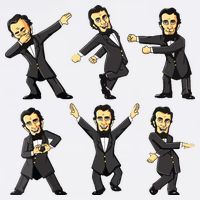 Dancing Abraham Lincoln 4th Of July Golf Towel