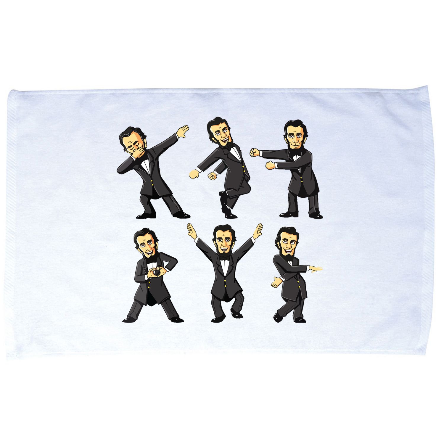 Dancing Abraham Lincoln 4th Of July Microfiber Hand Towel