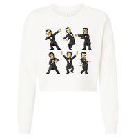 Dancing Abraham Lincoln 4th Of July Cropped Pullover Crew