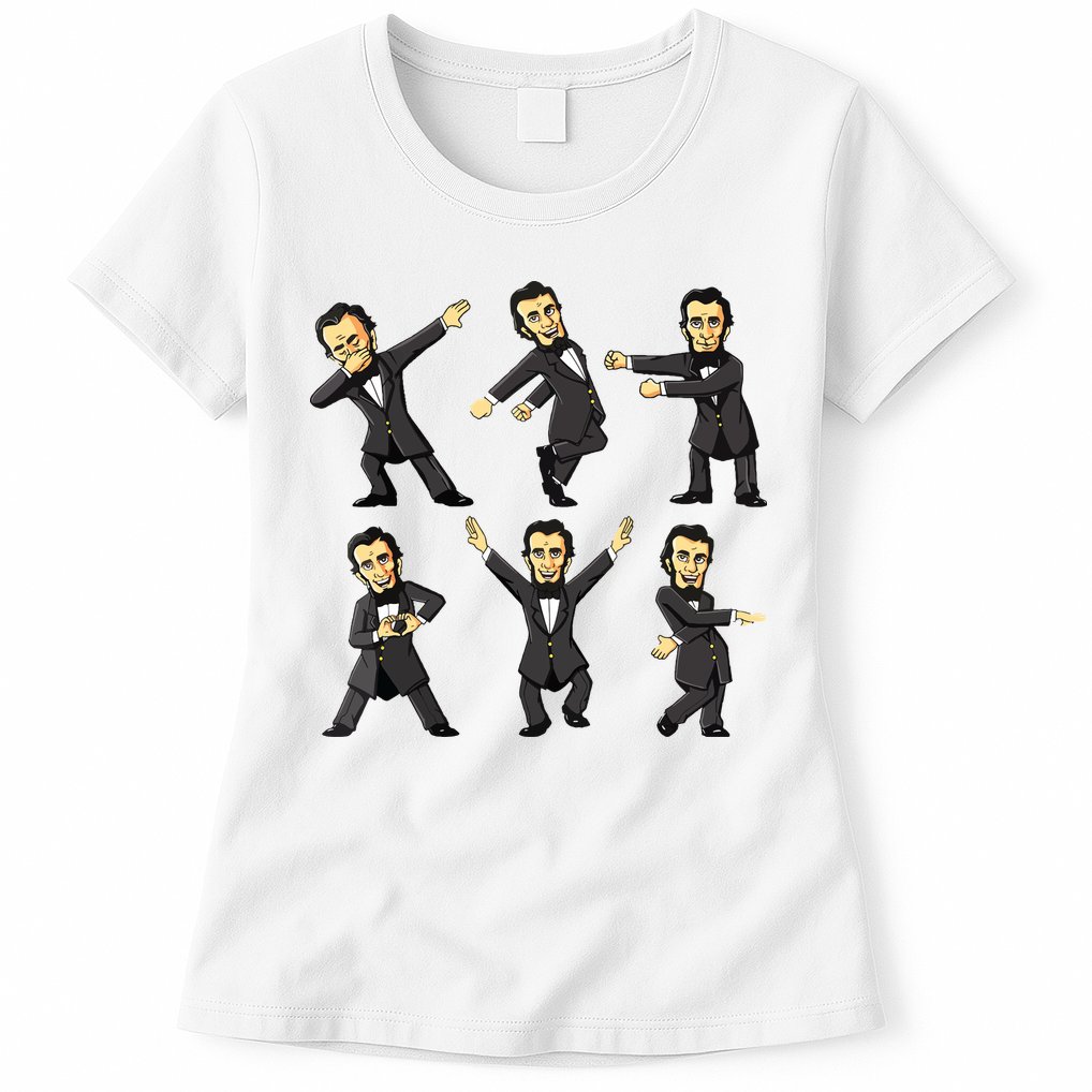Dancing Abraham Lincoln 4th Of July Womens T-Shirt