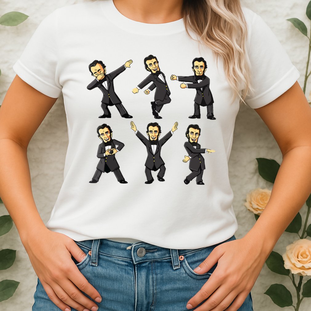 Dancing Abraham Lincoln 4th Of July Womens T-Shirt