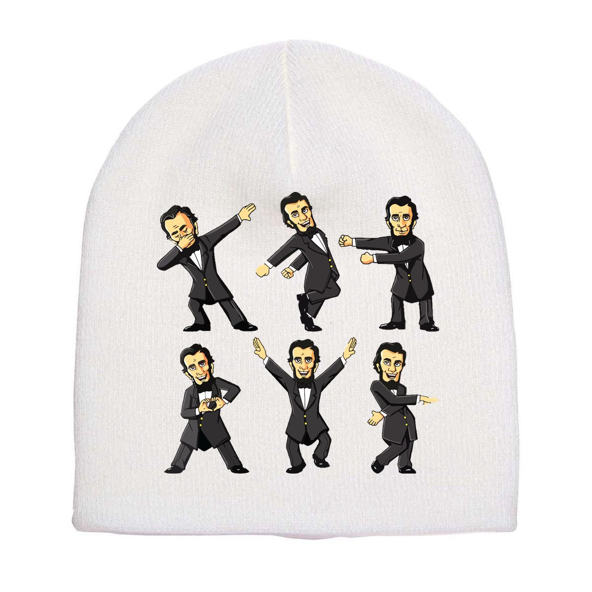 Dancing Abraham Lincoln 4th Of July Short Acrylic Beanie
