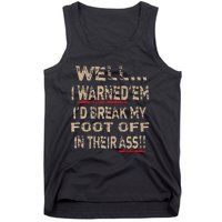 Diabetic Ampu Leg Foot Cool Sense Of Humor Funny Saying Tank Top