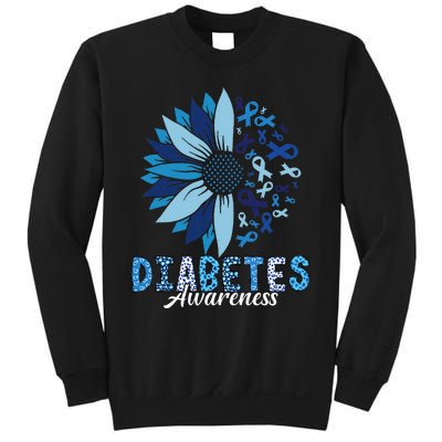 Diabetes Awareness Leopard Sunflower Diabetes Awareness Sweatshirt