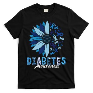 Diabetes Awareness Leopard Sunflower Diabetes Awareness T-Shirt