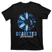 Diabetes Awareness Leopard Sunflower Diabetes Awareness T-Shirt