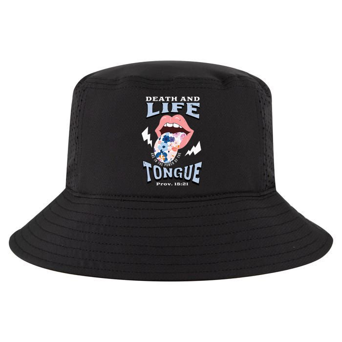 Death And Life Tongue Christian Cool Comfort Performance Bucket Hat