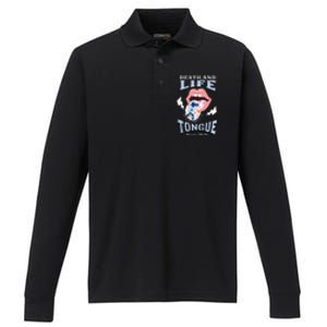 Death And Life Tongue Christian Performance Long Sleeve Polo