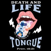 Death And Life Tongue Christian Cooling Performance Crew T-Shirt