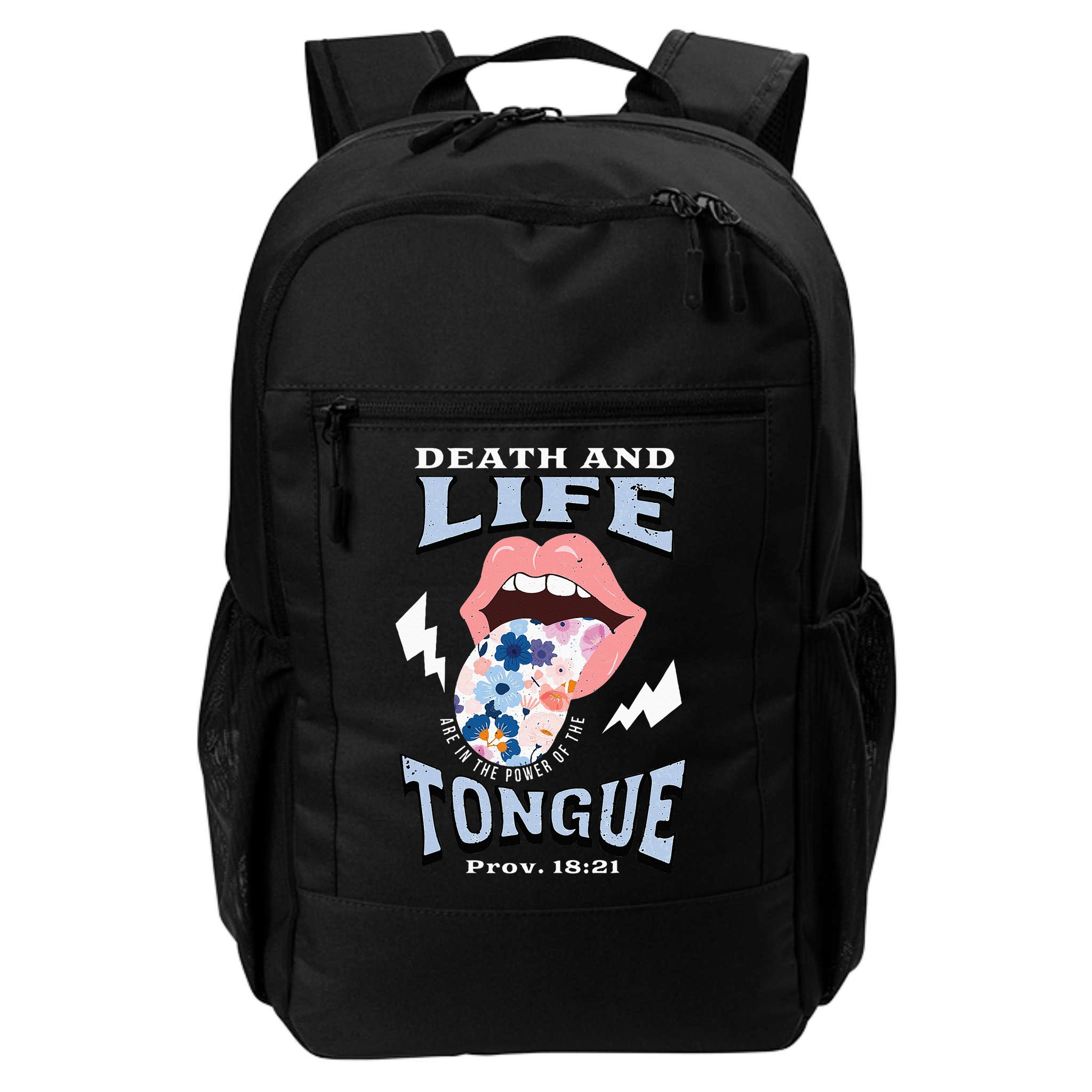 Death And Life Tongue Christian Backpack