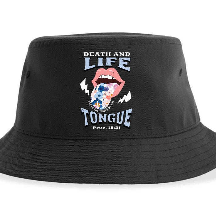 Death And Life Tongue Christian Sustainable Bucket Hat