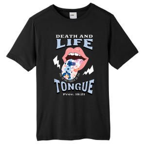 Death And Life Tongue Christian Tall Fusion ChromaSoft Performance T-Shirt