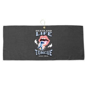 Death And Life Tongue Christian Large Microfiber Waffle Golf Towel