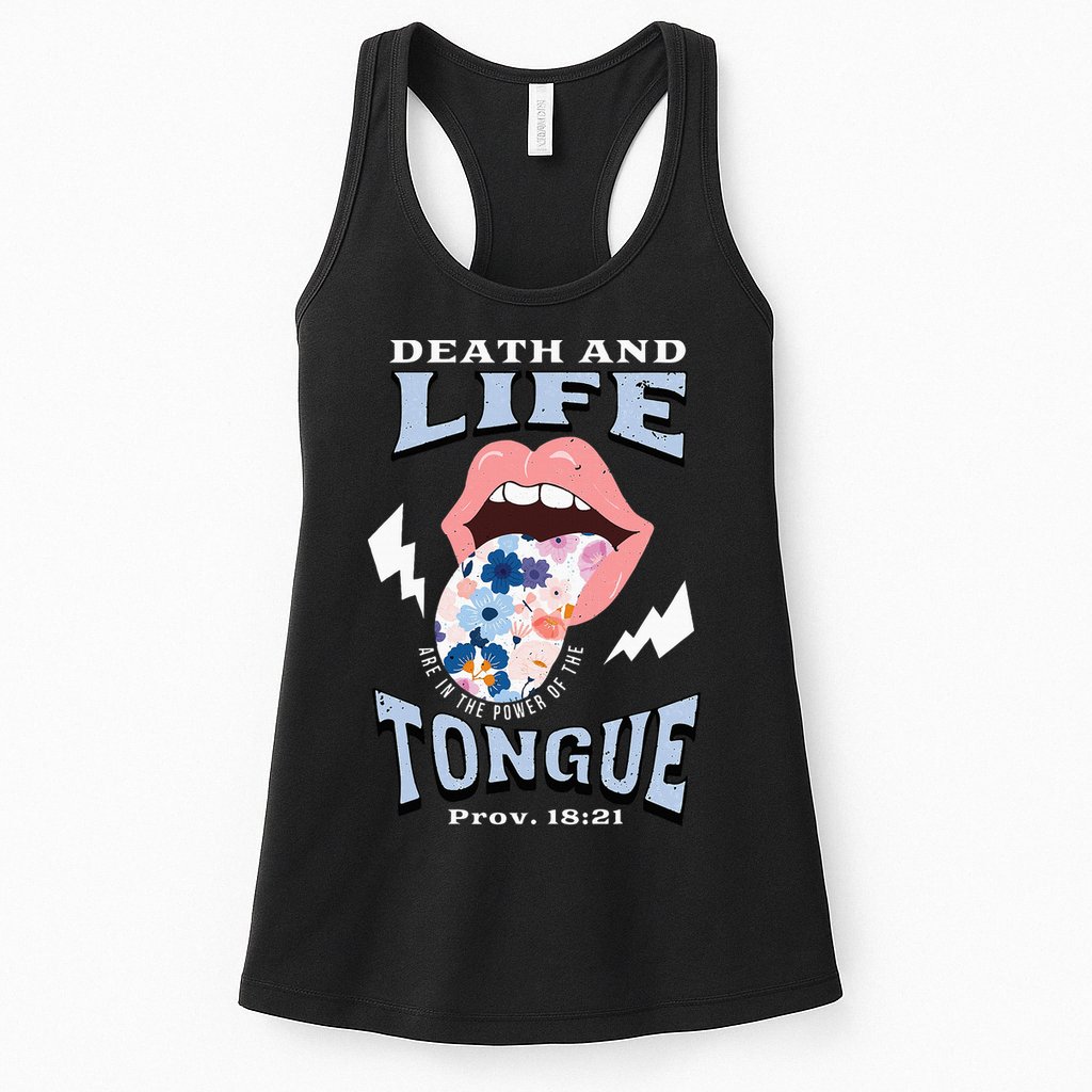 Death And Life Tongue Christian Womens Tank Top