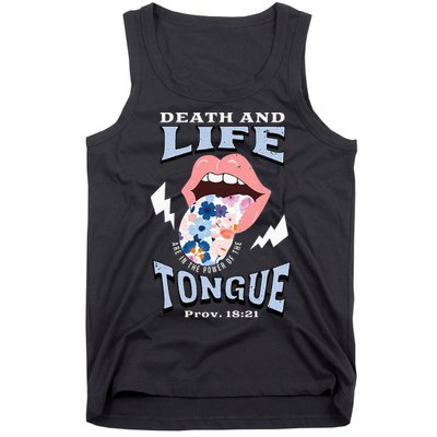 Death And Life Tongue Christian Tank Top
