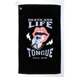 Death And Life Tongue Christian Platinum Collection Golf Towel