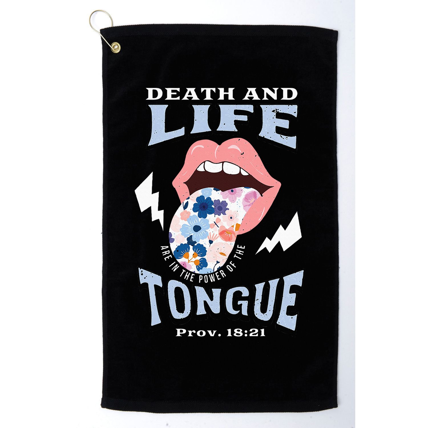 Death And Life Tongue Christian Golf Towel